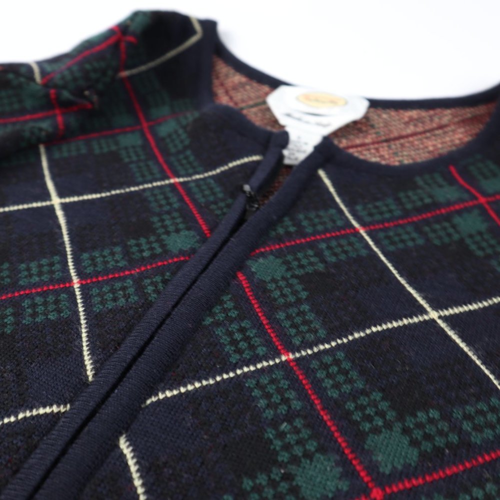 Talbots Women's Argyle Pattern Full Zip Sweater L… - image 5